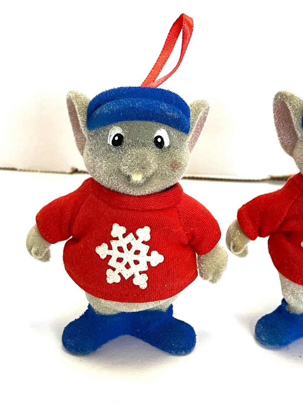 Disney 1990 Rescuers Down Under Bernard Flocked Ornaments Set Of  Read